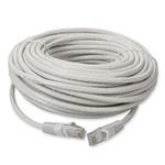 Picture of 100ft White CAT 6A PVC Ethernet Cable Snagless Bubble Boot RJ-45 M/M