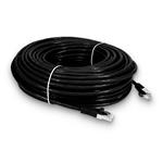 Picture of 100ft Black CAT 6 Shielded PVC Ethernet Cable Snagless Easy Clear Boot RJ-45 M/M