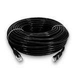 Picture of 100ft Black CAT 6 Shielded PVC Ethernet Cable Snagless Easy Clear Boot RJ-45 M/M