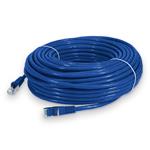 Picture of 100ft Blue CAT 6 Shielded PVC Ethernet Cable Snagless Easy Clear Boot RJ-45 M/M
