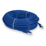 Picture of 100ft Blue CAT 6 Shielded PVC Ethernet Cable Snagless Easy Clear Boot RJ-45 M/M