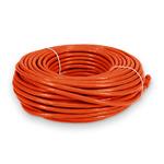 Picture of 100ft Orange CAT 6 Shielded PVC Ethernet Cable Snagless Easy Clear Boot TAA RJ-45 M/M
