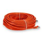 Picture of 100ft Orange CAT 6 Shielded PVC Ethernet Cable Snagless Easy Clear Boot TAA RJ-45 M/M