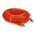 Picture of 100ft Orange CAT 6 Shielded PVC Ethernet Cable Snagless Easy Clear Boot TAA RJ-45 M/M
