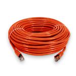 Picture of 100ft Orange CAT 6 Shielded PVC Ethernet Cable Snagless Easy Clear Boot TAA RJ-45 M/M