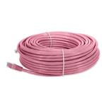 Picture of 100ft Pink CAT 6 Shielded PVC Ethernet Cable Snagless Easy Clear Boot RJ-45 M/M