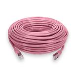 Picture of 100ft Pink CAT 6 Shielded PVC Ethernet Cable Snagless Easy Clear Boot RJ-45 M/M