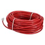 Picture of 100ft Red CAT 6 Shielded PVC Ethernet Cable Snagless Easy Clear Boot TAA RJ-45 M/M