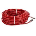Picture of 100ft Red CAT 6 Shielded PVC Ethernet Cable Snagless Easy Clear Boot TAA RJ-45 M/M