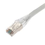 Picture of 100ft White CAT 6 Shielded PVC Ethernet Cable Snagless Easy Clear Boot RJ-45 M/M