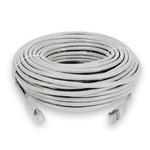 Picture of 100ft White CAT 6 Shielded PVC Ethernet Cable Snagless Easy Clear Boot RJ-45 M/M