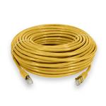 Picture of 100ft Yellow CAT 6 Shielded PVC Ethernet Cable Snagless Easy Clear Boot RJ-45 M/M