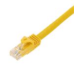 Picture of 100ft Yellow CAT 6 PVC Ethernet Cable Snagless Easy Boot RJ-45 M/M