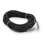 Picture of 100ft Black CAT 6 Slim PVC Ethernet Cable Snagless Clear-Claw RJ-45 M/M