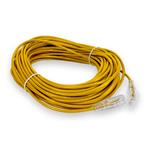 Picture of 100ft Yellow CAT 6 Slim PVC Ethernet Cable Snagless Clear-Claw RJ-45 M/M