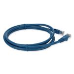 Picture of 10ft Blue CAT 5E PVC Ethernet Cable Snagless Easy Clear Boot TAA RJ-45 M/M
