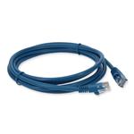 Picture of 10ft Blue CAT 5E PVC Ethernet Cable Snagless Easy Clear Boot TAA RJ-45 M/M