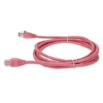 Picture of 10ft Pink CAT 5E PVC Ethernet Cable Snagless Bubble Boot RJ-45 M/M