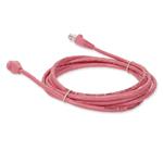Picture of 10ft Pink CAT 5E PVC Ethernet Cable Snagless Bubble Boot RJ-45 M/M