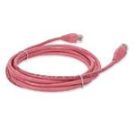 Picture of 10ft Pink CAT 5E PVC Ethernet Cable Snagless Bubble Boot RJ-45 M/M