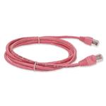 Picture of 10ft Pink CAT 5E PVC Ethernet Cable Snagless Bubble Boot RJ-45 M/M