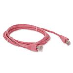 Picture of 10ft Pink CAT 5E PVC Ethernet Cable Snagless Bubble Boot RJ-45 M/M