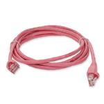 Picture of 10ft Pink CAT 5E PVC Ethernet Cable Snagless Bubble Boot RJ-45 M/M