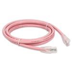 Picture of 10ft Pink CAT 6A PVC Ethernet Cable Snagless Bubble Boot RJ-45 M/M