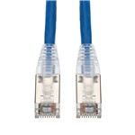 Picture of 10ft Blue CAT 6A Shielded PVC Ethernet Cable Snagless Easy Clear Boot RJ-45 M/M