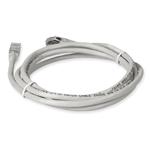 Picture of 10ft Gray CAT 6A Shielded PVC Ethernet Cable Snagless Easy Clear Boot TAA RJ-45 M/M