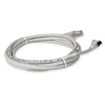 Picture of 10ft Gray CAT 6A Shielded PVC Ethernet Cable Snagless Easy Clear Boot TAA RJ-45 M/M