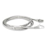 Picture of 10ft Gray CAT 6A Shielded PVC Ethernet Cable Snagless Easy Clear Boot TAA RJ-45 M/M
