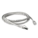 Picture of 10ft Gray CAT 6A Shielded PVC Ethernet Cable Snagless Easy Clear Boot TAA RJ-45 M/M