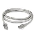 Picture of 10ft Gray CAT 6A Shielded PVC Ethernet Cable Snagless Easy Clear Boot TAA RJ-45 M/M