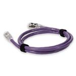Picture of 10ft Purple CAT 6A Shielded PVC Ethernet Cable Snagless Easy Clear Boot RJ-45 M/M