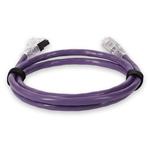 Picture of 10ft Purple CAT 6A Shielded PVC Ethernet Cable Snagless Easy Clear Boot RJ-45 M/M