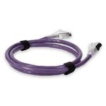 Picture of 10ft Purple CAT 6A Shielded PVC Ethernet Cable Snagless Easy Clear Boot RJ-45 M/M