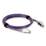 Picture of 10ft Purple CAT 6A Shielded PVC Ethernet Cable Snagless Easy Clear Boot RJ-45 M/M