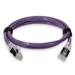 Picture of 10ft Purple CAT 6A Shielded PVC Ethernet Cable Snagless Easy Clear Boot RJ-45 M/M