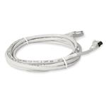 Picture of 10ft White CAT 6A Shielded PVC Ethernet Cable Snagless Easy Clear Boot RJ-45 M/M