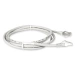 Picture of 10ft White CAT 6A Shielded PVC Ethernet Cable Snagless Easy Clear Boot RJ-45 M/M
