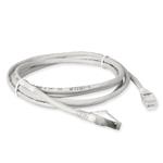 Picture of 10ft White CAT 6A Shielded PVC Ethernet Cable Snagless Easy Clear Boot RJ-45 M/M