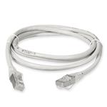 Picture of 10ft White CAT 6A Shielded PVC Ethernet Cable Snagless Easy Clear Boot RJ-45 M/M