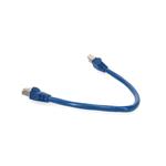 Picture of 10ft Blue CAT 6A Shielded PVC Ethernet Cable Snagless Easy Clear Boot RJ-45 M/M