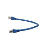 Picture of 10ft Blue CAT 6A Shielded PVC Ethernet Cable Snagless Easy Clear Boot RJ-45 M/M