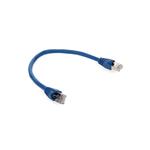 Picture of 10ft Blue CAT 6A Shielded PVC Ethernet Cable Snagless Easy Clear Boot RJ-45 M/M