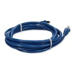 Picture of 10ft Blue CAT 6 Shielded PVC Ethernet Cable Snagless Easy Clear Boot TAA RJ-45 M/M