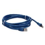 Picture of 10ft Blue CAT 6 Shielded PVC Ethernet Cable Snagless Easy Clear Boot TAA RJ-45 M/M