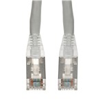 Picture of 10ft Gray CAT 6 Shielded PVC Ethernet Cable Snagless Easy Clear Boot TAA RJ-45 M/M