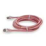 Picture of 10ft Pink CAT 6 Shielded PVC Ethernet Cable Snagless Easy Clear Boot RJ-45 M/M